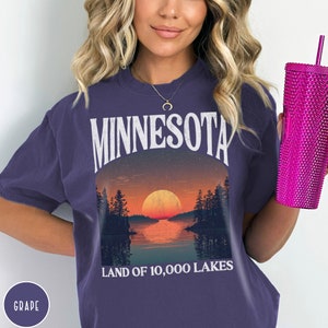 Minnesota Shirt Minnesota State Tee Midwest Shirt Lake Shirt Minnesota Gift Minnesota Vacation Vintage Inspired Tee Minnesota Voyageurs Shirt 10000 Lakes Shirt