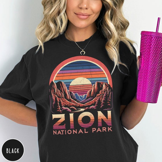 Zion National Park Shirt Utah Retro Vintage Hiking Gift Zion National Park Shirt Utah Retro Vintage Hiking Gift