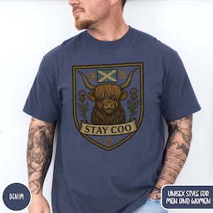 Scottish Pride Highland Coo Cow Shirt Funny Scottish Gift Highlander Highland Cattle Shaggy Cow Shirt Sassenach Gift for Scotland Lover Gift