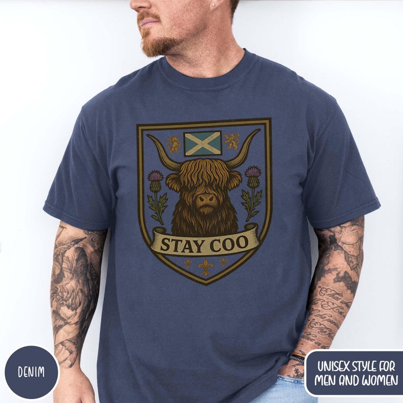 Scottish Pride Highland Coo Cow Shirt Funny Scottish Gift Highlander Highland Cattle Shaggy Cow Shirt Sassenach Gift for Scotland Lover Gift