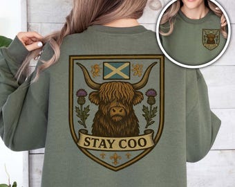 Grappige Schotse Highland Cow Sweatshirt Schotse Hooglanden cadeau voor Schotland minnaar trui Sassenach Hairy Cow Coo cadeau voor Schotland reiziger