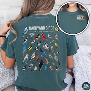Backyard Birds Birding Apparel Bird Shirt Comfort Colors Bird Shirt Birding Gift Birdwatching Present Bird Watching Gift Colorful Birds Tee