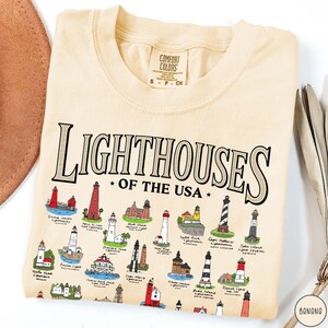 Lighthouse Lover Summer Beach Shirt Coconut Girl Coastal Vibes Beach Lover Shirt Vacation Tee Lighthouse Gift for Mom Lighthouse Lover Gift