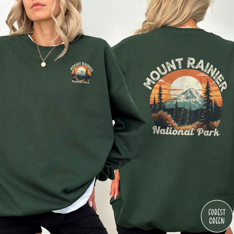 Mount Rainier Sweatshirt Washington Sweatshirt Mount Rainier - Etsy