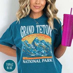 Grand Teton National Park Shirt Wyoming Shirt Grand Teton Vintage National Park Shirt Mountain Shirt Grand Teton Park Grand Tetons Hiking T