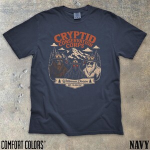 National Parks Cryptid Conservation Shirt Bigfoot Mothman Yeti Wilderness Creature Vintage Tee Protect Our Parks Hiking Camping T-shirt Gift imagem 6