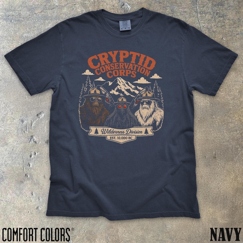 National Parks Cryptid Conservation Shirt Bigfoot Mothman Yeti Wilderness Creature Vintage Tee Protect Our Parks Hiking Camping T-shirt Gift imagem 6