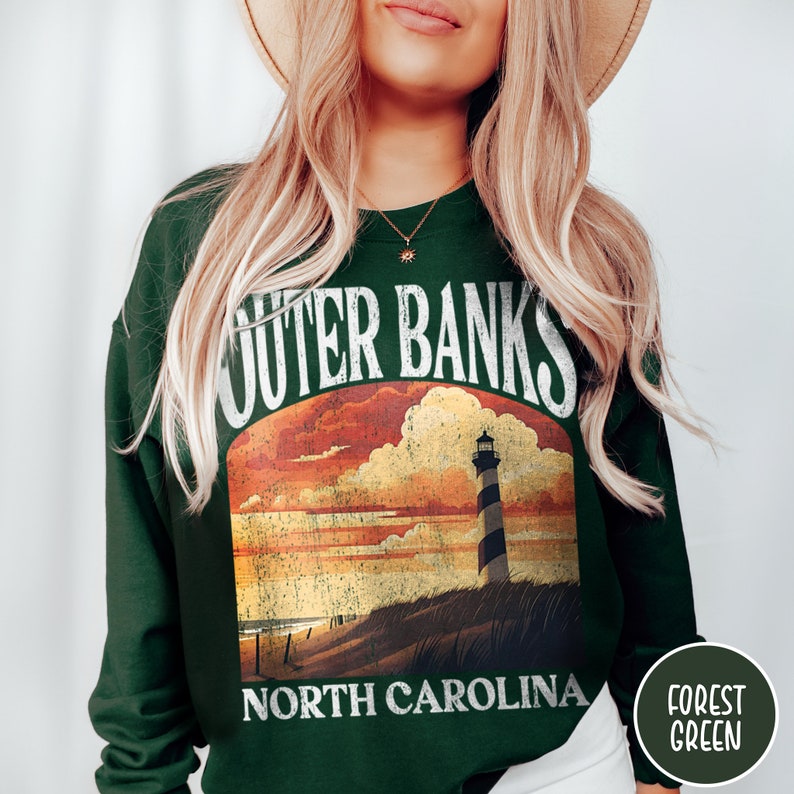 Outer Banks Sweatshirt North Carolina Shirt Outer Banks Tee Lighthouse