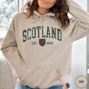 Scotland Varsity Hoodie Scotland Sweatshirt Plaid Sweatshirt Gift for Scotsmen Gift Scottish Hoodie Scottish Travel Sweater Scotland Lover