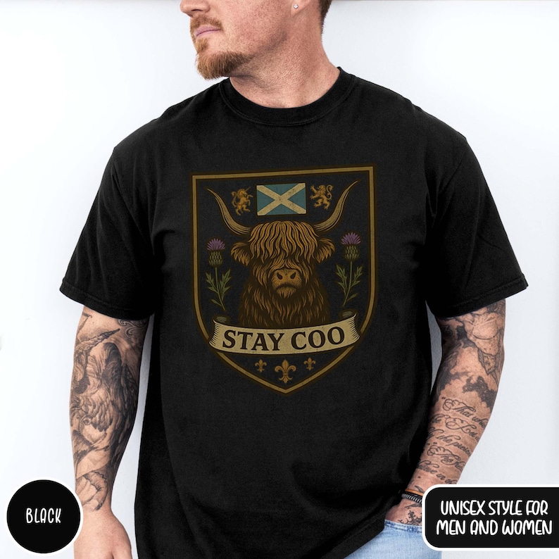 Scottish Pride Highland Cow Shirt Funny Scottish Gift Highlander Highland Cattle Shaggy Cow Shirt Sassenach Gift for Scotland Lover Gift