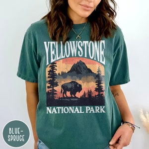 Yellowstone Shirt, Buffalo Shirt, Vintage Yellowstone National Park Shirt, Yellowstone Tee, Wyoming, Montana, Western Retro Comfort Colors