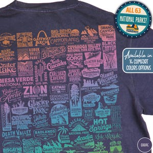 Vintage National Park Shirt Comfort Colors National Park Lovers Shirt Outdoor Lover Hiking Shirt National Park Gift for Traveler Camping Tee