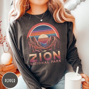 Zion Shirt Utah Shirt Vintage Zion National Park Shirt Zion Long Sleeve Shirt Utah Graphic Tee National Park Long Sleeve Shirt Utah Crewneck