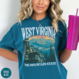 West Virginia Shirt WV Mountaineers Crewneck West Virginia State Shirt Appalachian Mountain Shirt West Virginia Gift for Her New River Gorge