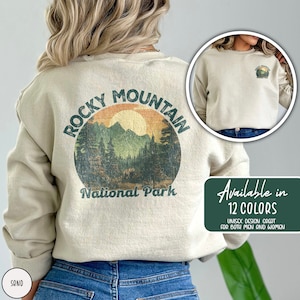 Rocky Mountain Sweatshirt Colorado Sweatshirt Rocky Mountain National Park Sweatshirt Rockies Shirt Hiking Sweatshirt Rocky Mountain Sweater