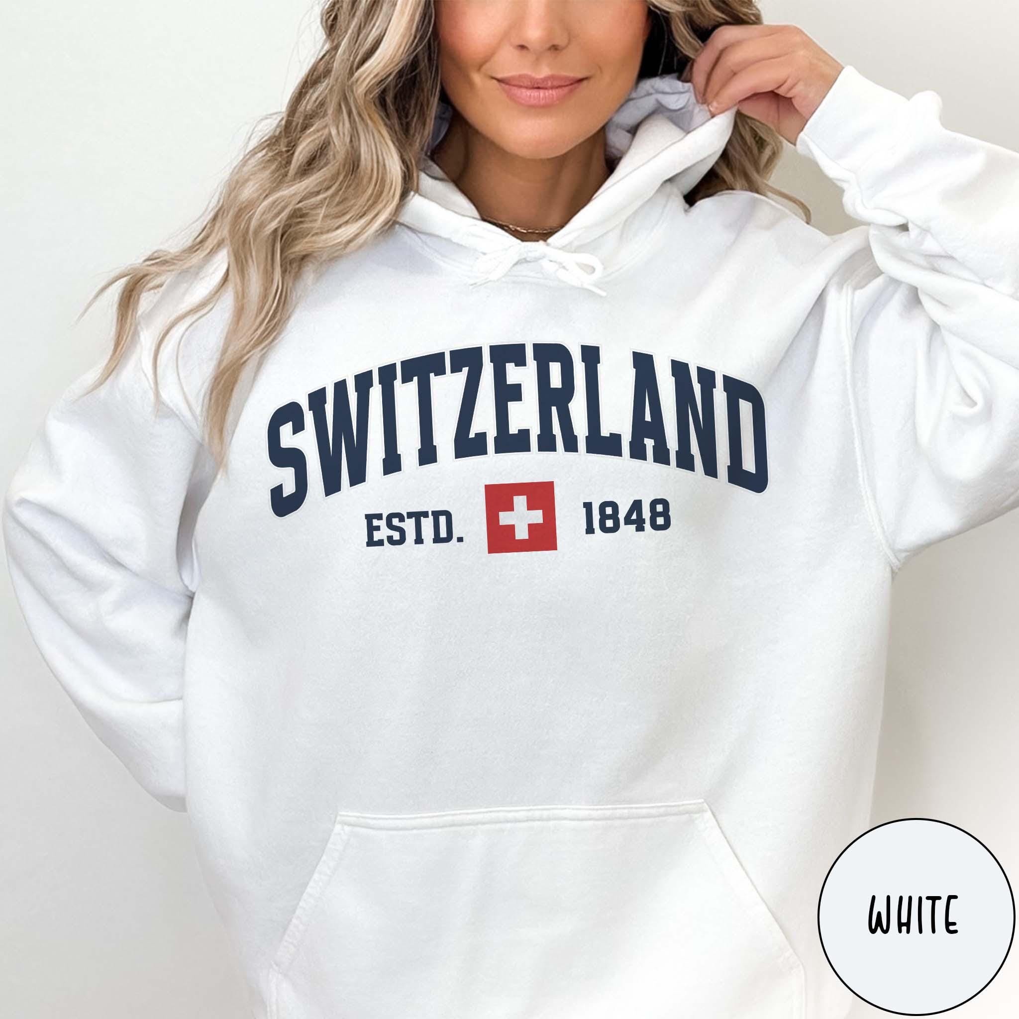 Switzerland Varsity Hoodie Swiss Flag Sweater Traveler Gift For Swiss Switzerland Varsity Hoodie Swiss Flag Sweater Traveler Gift For Swiss
