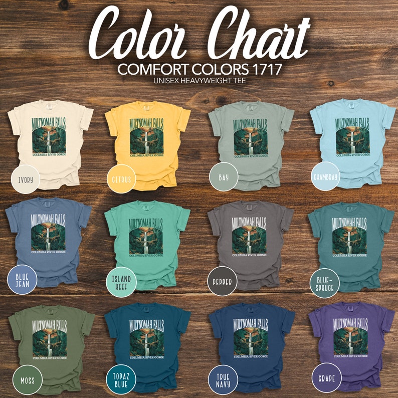 Pacific Northwest Shirt Multnomah Falls Shirt Oregon Shirt Washington Crewneck Waterfall Shirt Pacific Northwest Gift Columbia River Gorge Shirt