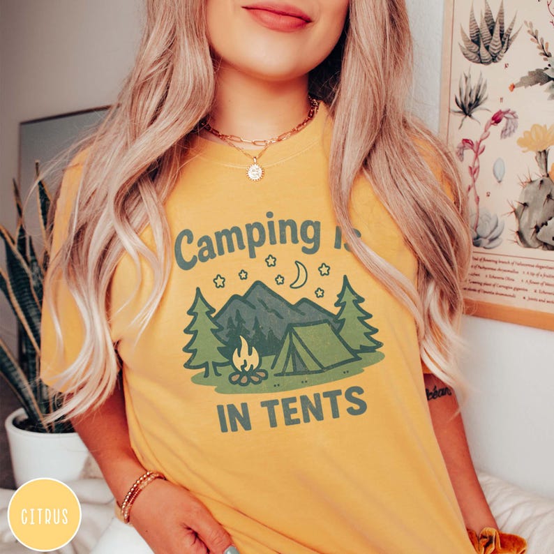 Funny Camping Gift for Her Funny Camping Shirt Girl Scout Mom Gift for Scout Leader Granola Girl Gift for Outdoor Lover Funny Tent Shirt