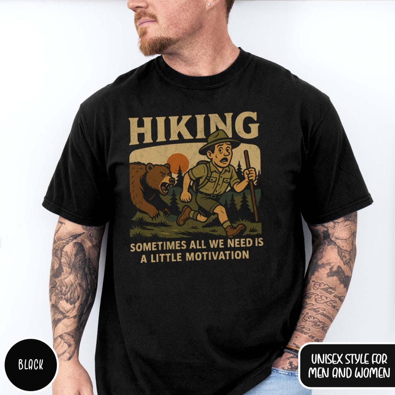 Funny Vintage Bear Hiking Shirt Scouting T-Shirt Scout Leader Gift for Girl Scout Boy Scout Camping Gift Bear Lover Shirt for Camping Lover