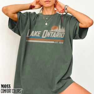 Lake Ontario Great Lakes Shirt Vintage Quiet Activism Tee Comfort Colors Canada Tee Gulf of Mexico Subtle Anti Trump Shirt Travel Shirt Moss