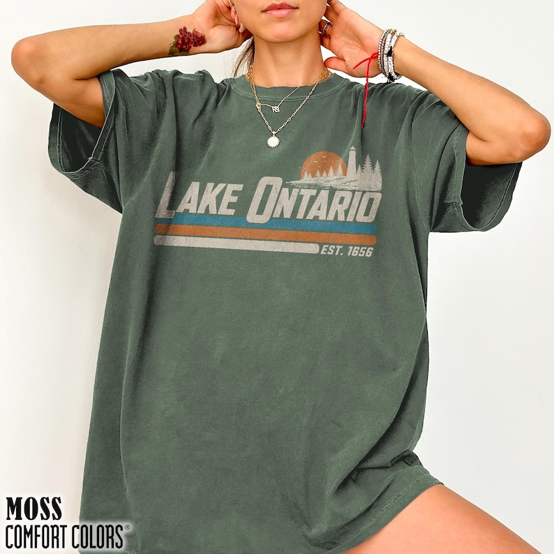 Lake Ontario Great Lakes Shirt Vintage Quiet Activism Tee Comfort Colors Canada Tee Gulf of Mexico Subtle Anti Trump Shirt Travel Shirt Moss