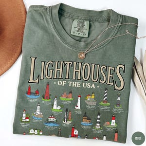 Lighthouse Lover Summer Beach Shirt Coconut Girl Coastal Vibes Beach Lover Shirt Vacation Tee Lighthouse Gift for Mom Lighthouse Lover Gift