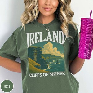 Ireland Cliffs of Moher Comfort Color Vacay Souvenir World Traveler Natural Destination Print Gift Adventure Wanderlust Shirt