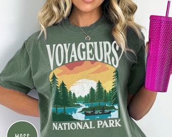 Camisa del Parque Nacional Voyageurs, Camisa del lago, Voyageurs, Minnesota, Camisa de camping, Camisa de aventura, Camisa de viaje, Camisa de canoa, Camisa de kayak