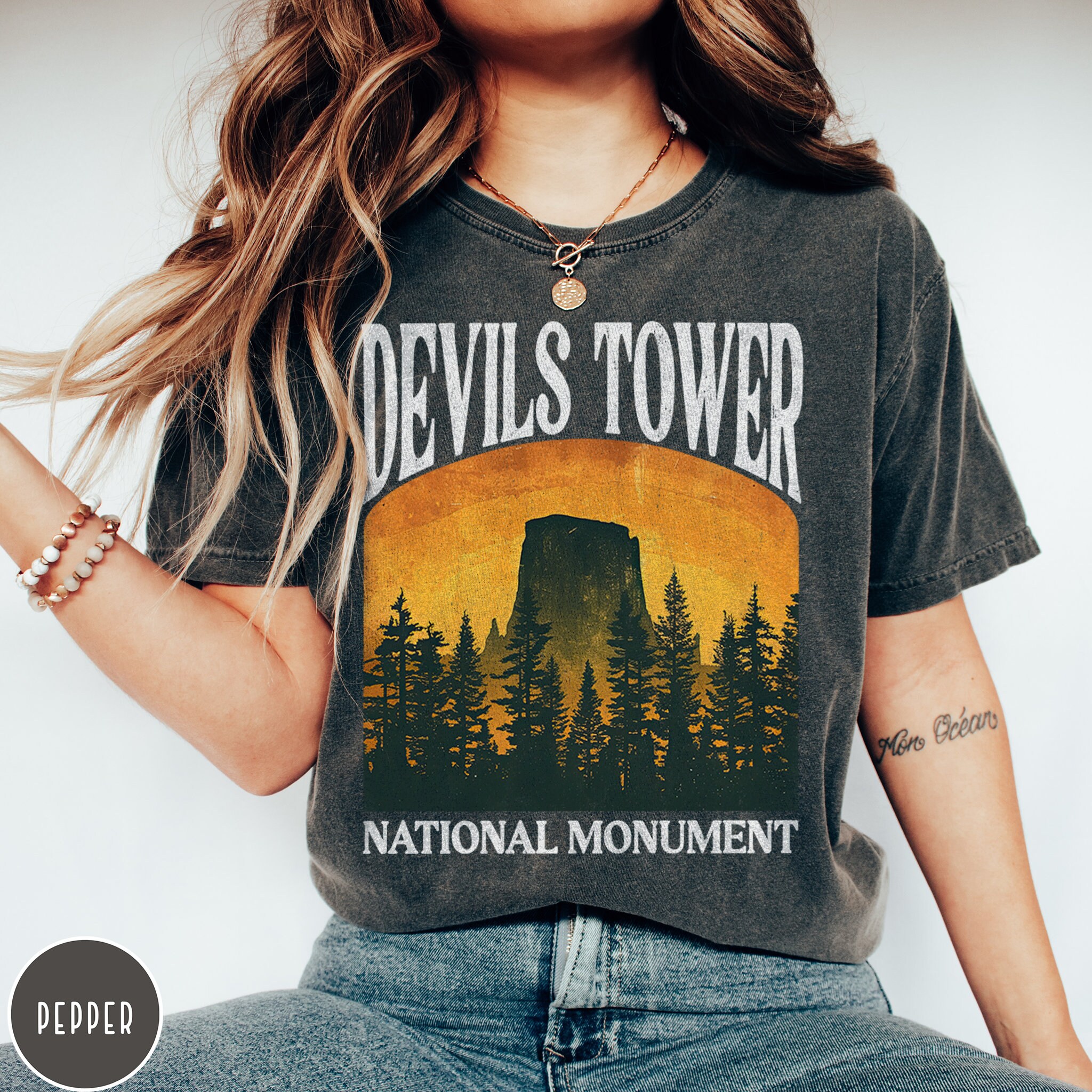 Devils Tower, Wyoming Mountain Shirt Devils Tower, Wyoming Mountain Shirt
