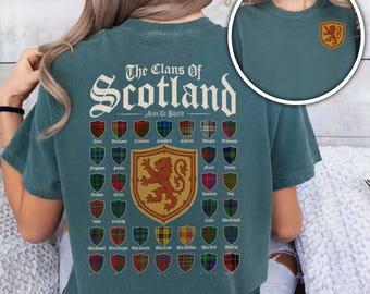 Scottish Highlands Clan Tartan Shirt Scotland Gift for Scotland Lover Clan Shirt Scotland Traveler Crewneck Glasgow Edinburgh Sassenach Gift