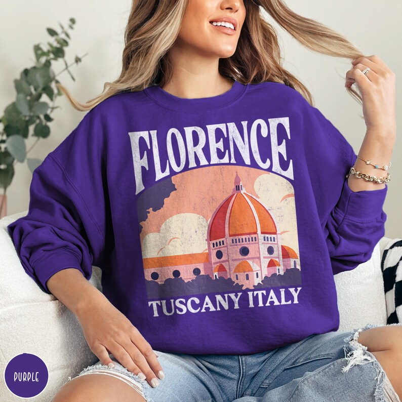 Florence Italy Sweatshirt Italy Sweater Tuscany Sweatshirt Travel Florence Shirt Italy Crewneck Travel Italy Gift Italia Sweatshirt Tuscany Gift Florence Sweatshirt