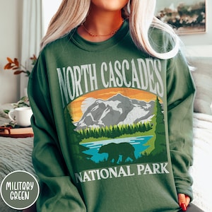North Cascades Sweatshirt Washington Sweatshirt North Cascades National Park Sweatshirt Washington Shirt Pacific Northwest Sweatshirt PNW