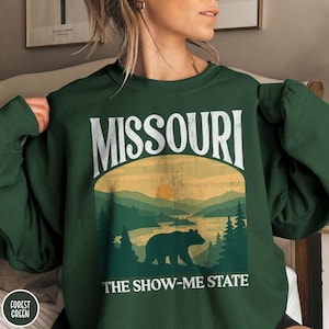 Missouri State Sweatshirt Missouri Midwest Sweater Branson Ozarks Souvenir St Louis Vacation Travel Sweater Missouri Apparel Missouri Lover