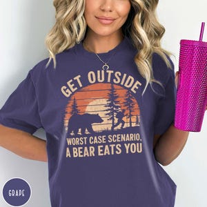 Funny Outsider Shirt Adventurer Shirt Go Outside Worst Case Scenario Shirt Funny Bear Shirt Funny Hiking Shirt for Dad Hiking Gift for Dad