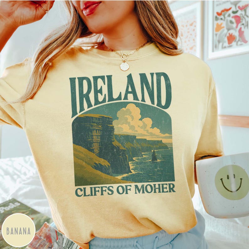 Ireland Cliffs of Moher Comfort Color Vacay Souvenir World Traveler Natural Destination Print Gift Adventure Wanderlust Shirt