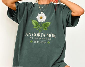 Irish Heritage Shirt Potato Flower Great Famine Ireland History Tee Celtic Roots Irish Culture Gift Vintage Botanical T Shirt An Gorta Mor