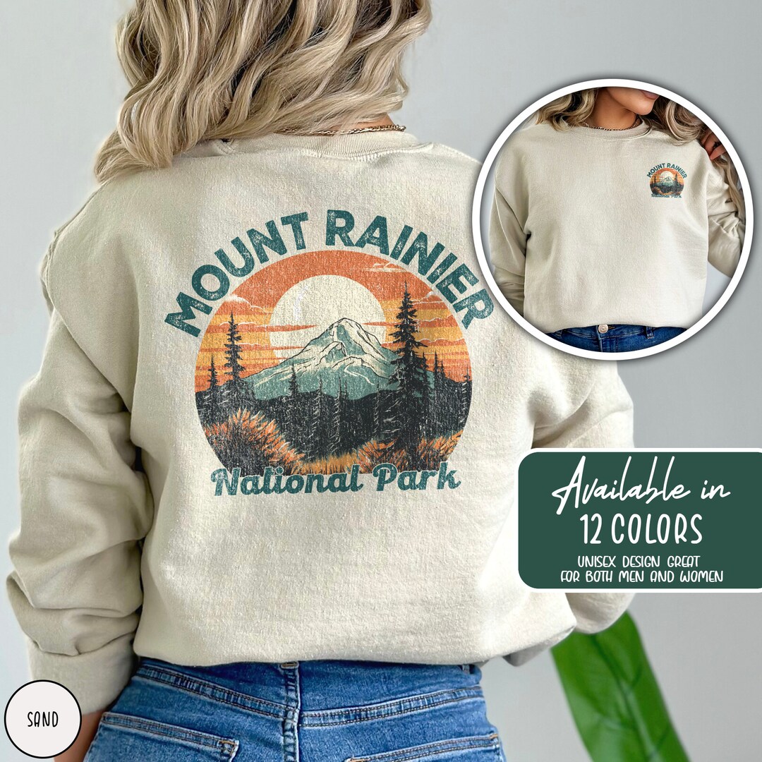Mount Rainier Sweatshirt Washington Sweatshirt Mount Rainier - Etsy