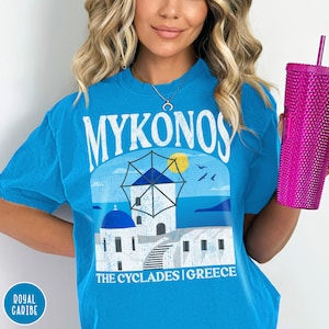 Greek Shirt, Mykonos Shirt, Greece Shirt, Mediterranean Cruise Shirt, Santorini Mykonos, Greece Trip Shirt, Athens Shirt, Greece Vacation