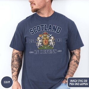 Scotland Coat of Arms Shirt In Defens Emblem T-shirt Scottish Pride Heritage Graphic Tee Traveler Gifts Highlander Edinburgh Trip Souvenir