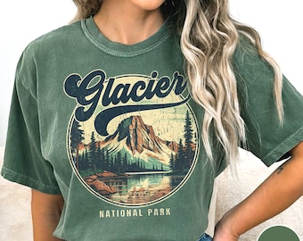 Glacier National Park Shirt Glacier Shirt Glacier Gift Montana Shirt Rocky Mountains Shirt Rockies Shirt Vacation Shirt Comfort Colors Tee