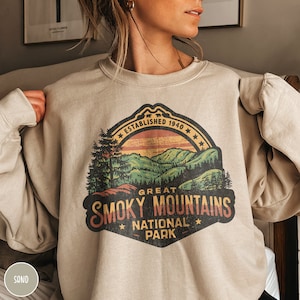 Great Smoky Mountains Sweatshirt Tennessee Sweatshirt Tennessee Sweater Great Smoky Mountains National Park Shirt Gatlinburg Shirt Hiking T
