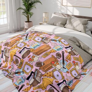 Friends TV Series Show Throw Blanket | Gift Inspired Couch I'll Be There For You | Ross Monica Rachel Joey Chandler On A Break NYC One Where image 5