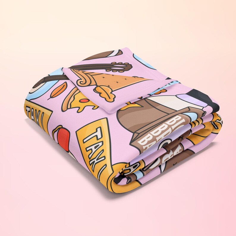 Friends TV Series Show Throw Blanket | Gift Inspired Couch I'll Be There For You | Ross Monica Rachel Joey Chandler On A Break NYC One Where image 6