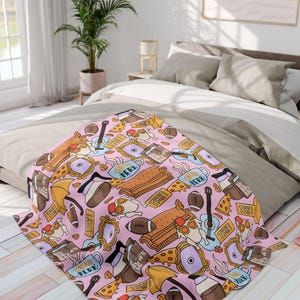 Friends TV Series Show Throw Blanket | Gift Inspired Couch I'll Be There For You | Ross Monica Rachel Joey Chandler On A Break NYC One Where image 4