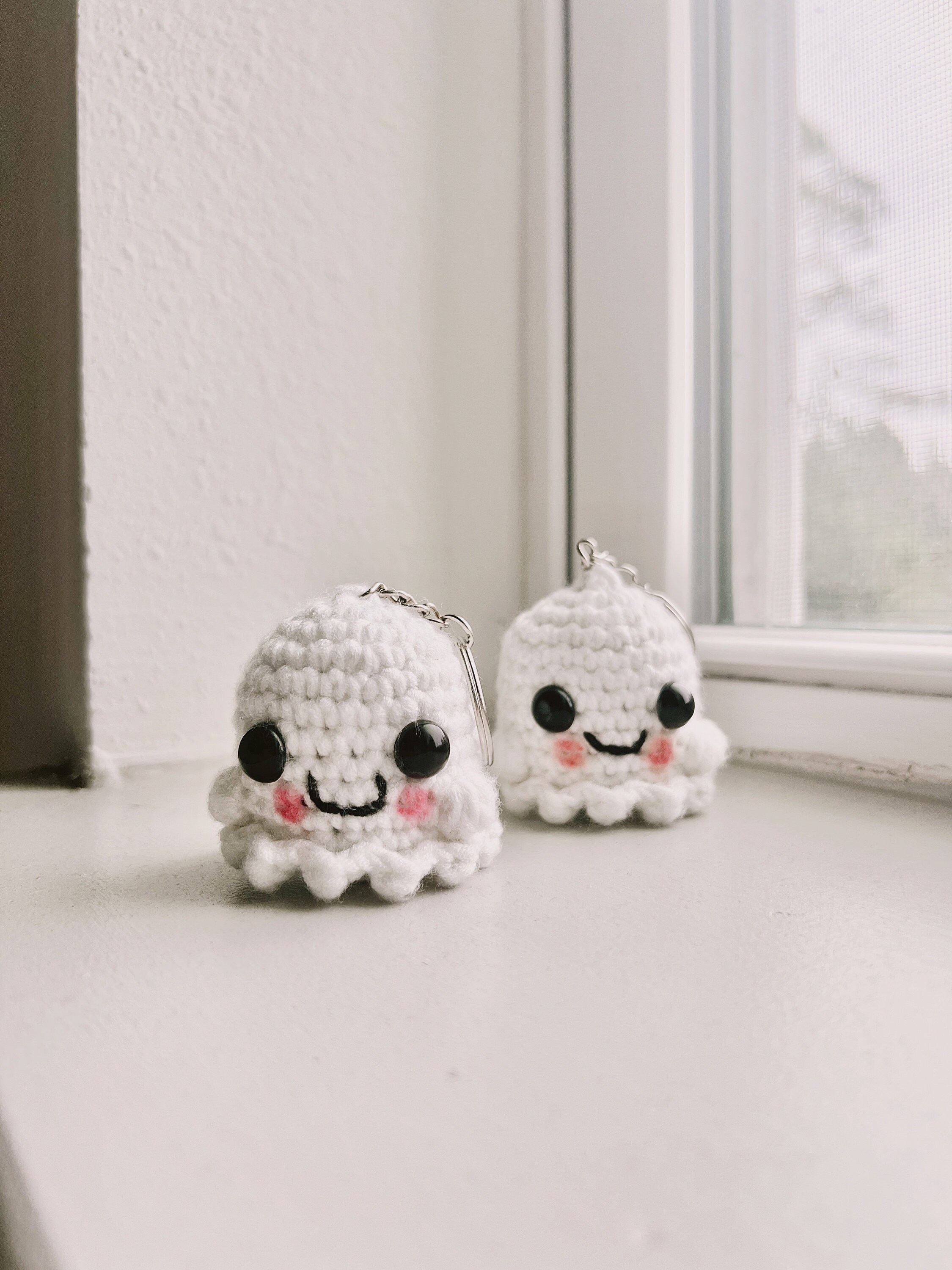 Buxter the Little Ghost Keychain Crochet Spooky Ghost Etsy