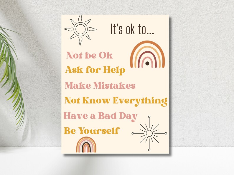 Growth Mindset Classroom Printable Posters, Modern Boho Classroom Decor ...