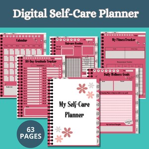 Self Care Planner, Digital Planner, Self Care Journal, Gratitude Journal