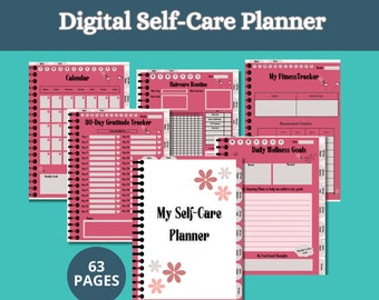 Self Care Planner, Digital Planner, Self Care Journal, Gratitude Journal