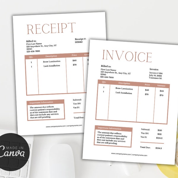 Invoice Template Etsy UK