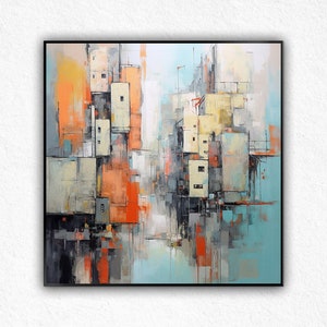 Large Colorful Abstract Painitng Texture Abstract Painting Colorful Knife Painting Handmade Abstract Art Large Canvas Art Modern Wall Art